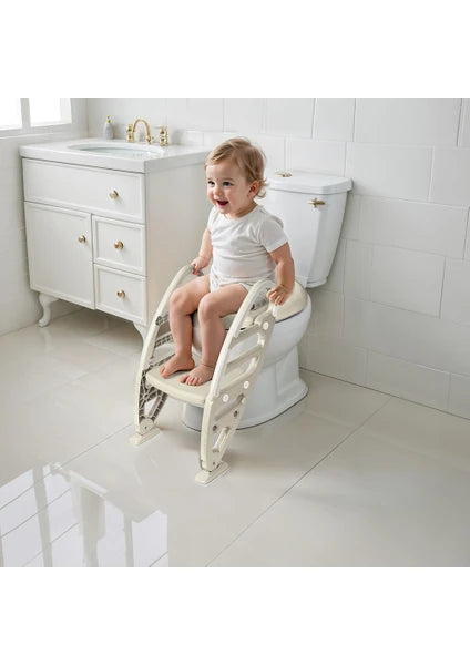 Dolu Nuve Kaymaz Ayarlı Merdiven Klozet Adaptörü Bej