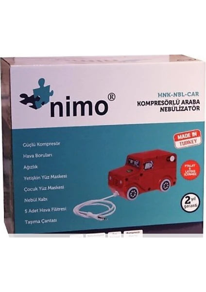 Nimo Kompresörlü Araba Figürlü Nebülizatör