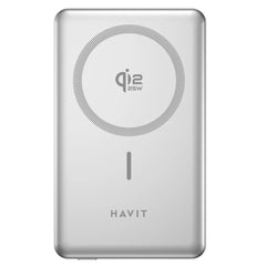 Havit MagSafe PRO 10.000mAh Qi2 Powerbank 25W Hızlı Şarj Alüminyum Kasa Gri