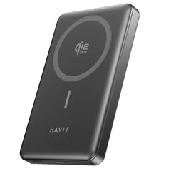 Havit MagSafe PRO 10.000mAh Qi2 Powerbank 25W Hızlı Şarj Alüminyum Kasa Siyah