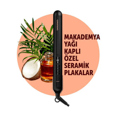 Grundig NaturaShine Hafıza Özellikli Saç Düzleştirici Siyah