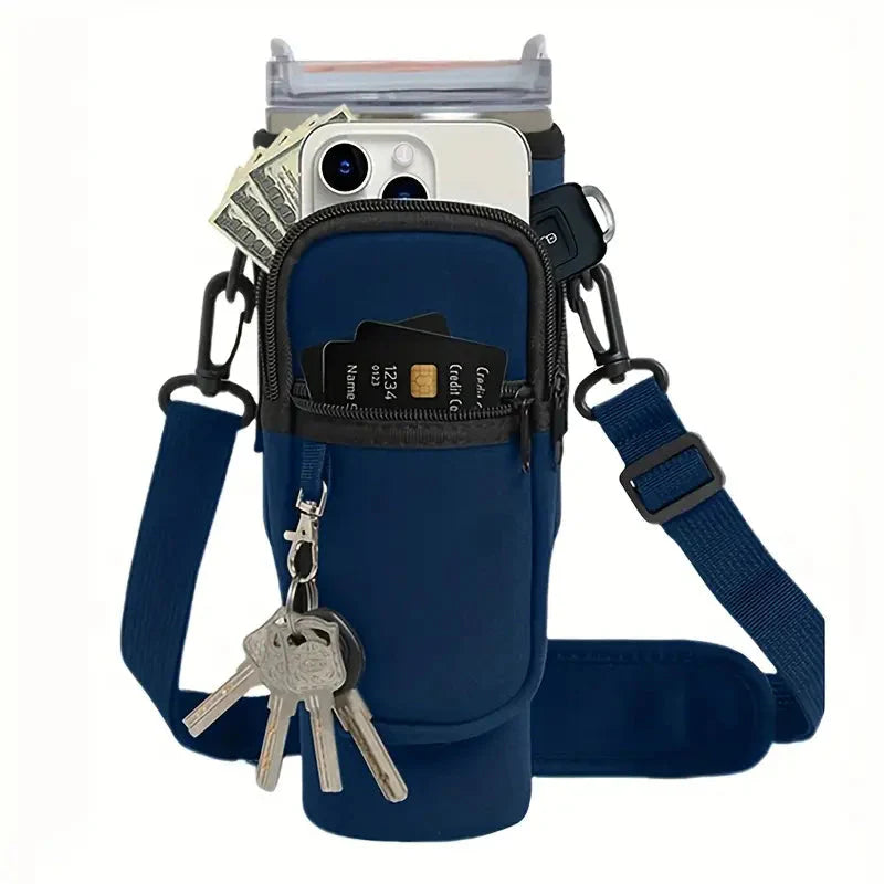 Omuz Askılı Telefon Tutuculu Stanley Termos Çantası Lacivert