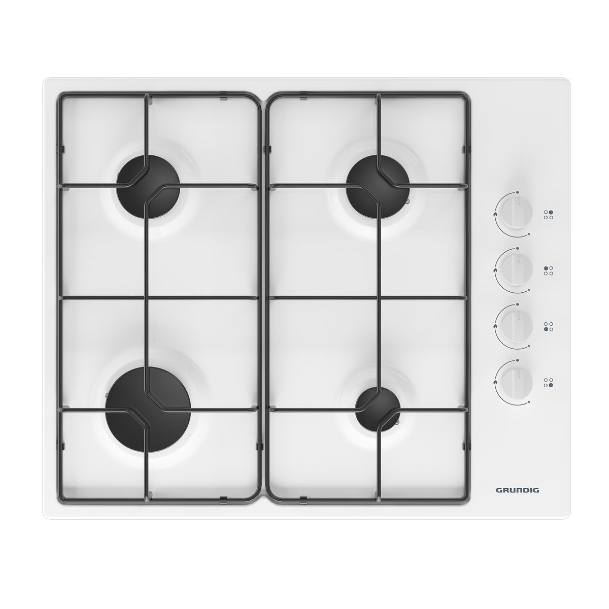 Grundig Gazlı 4 Gözlü Cam Tablalı Ocak Beyaz