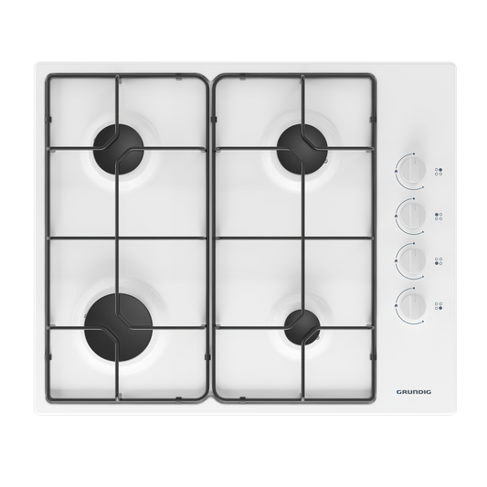 Grundig Gazlı 4 Gözlü Cam Tablalı Ocak Beyaz