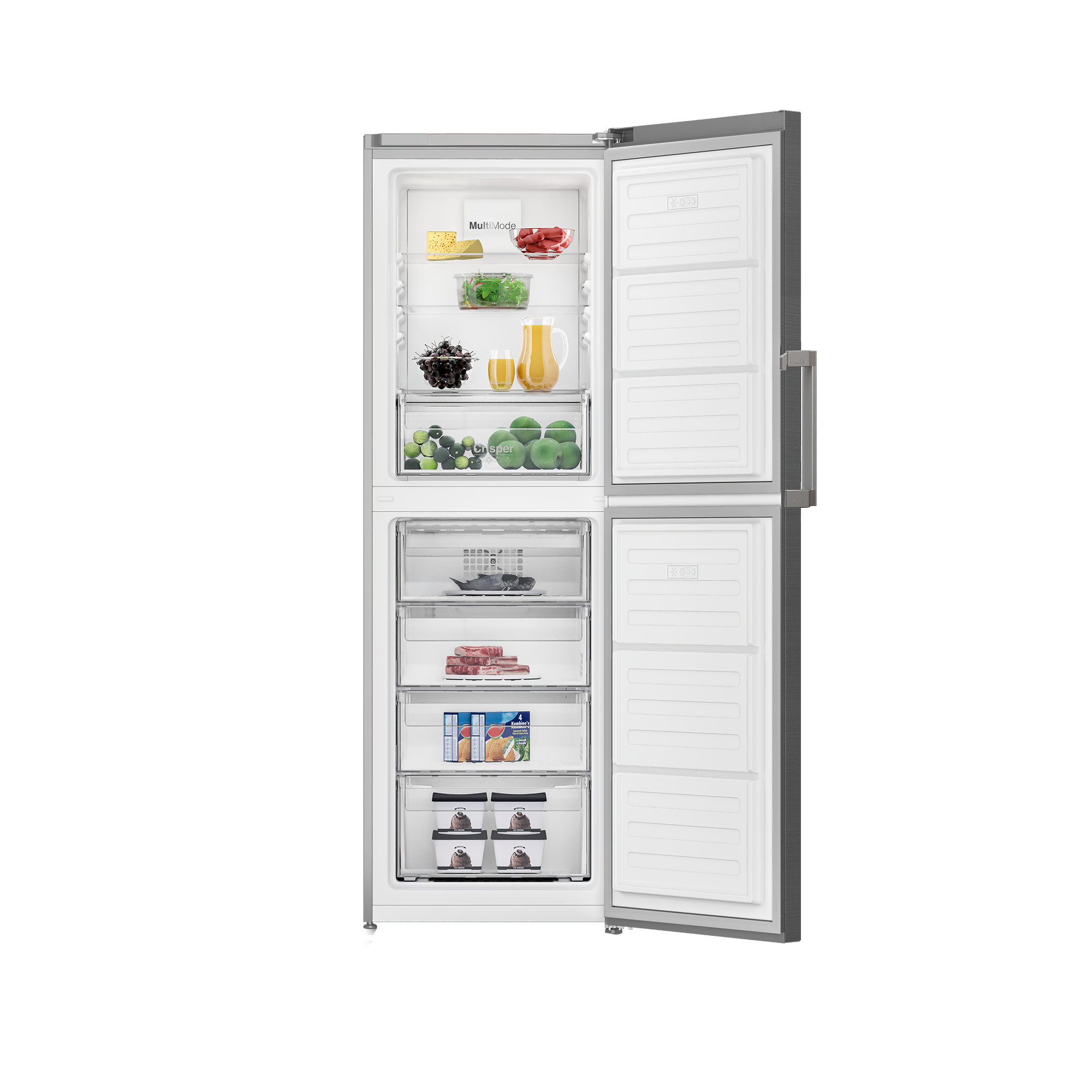 Grundig 240 Lt Multimode Dikey Dondurucu Inox