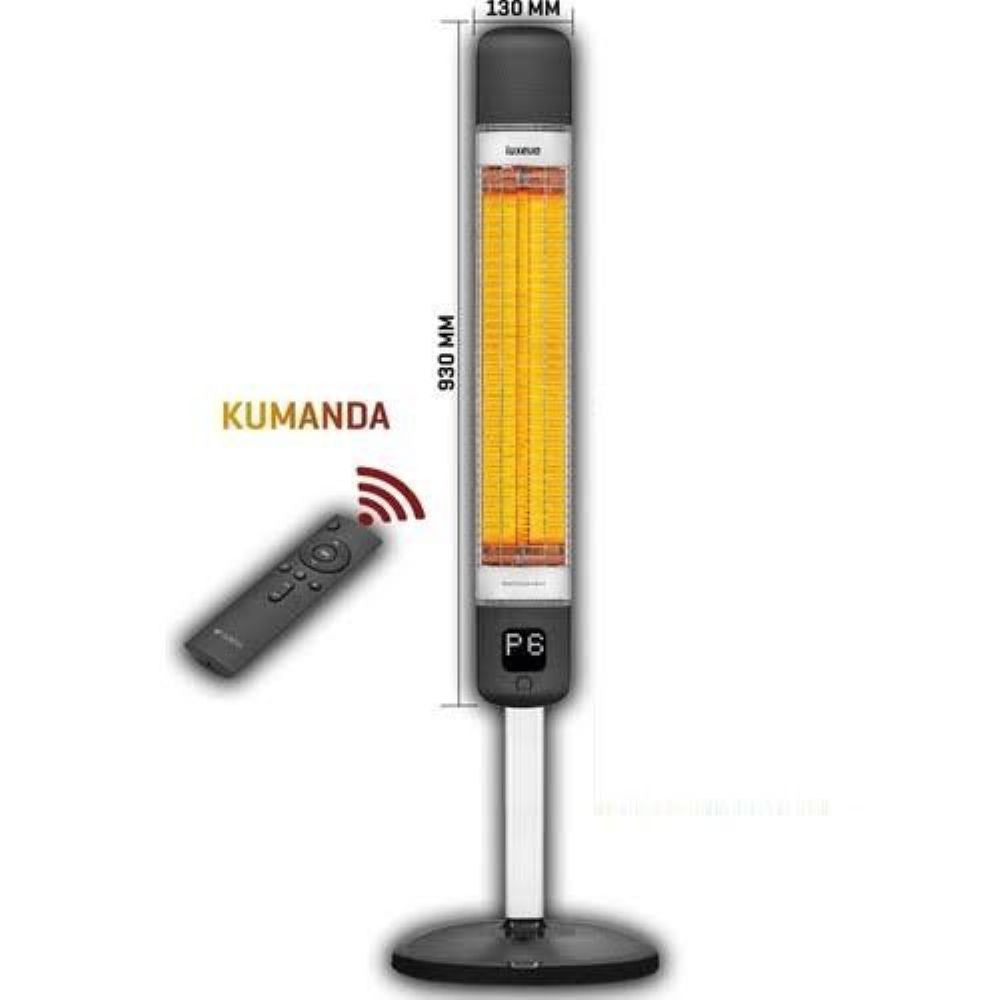 Ventino 6 Level Kumandalı Karbon 2500 W Infrared Ufo Isıtıcı Soba Siyah