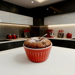 Fırına Girebilen Sufle Kabı Kase Kırmızı 9 x 9.4 cm