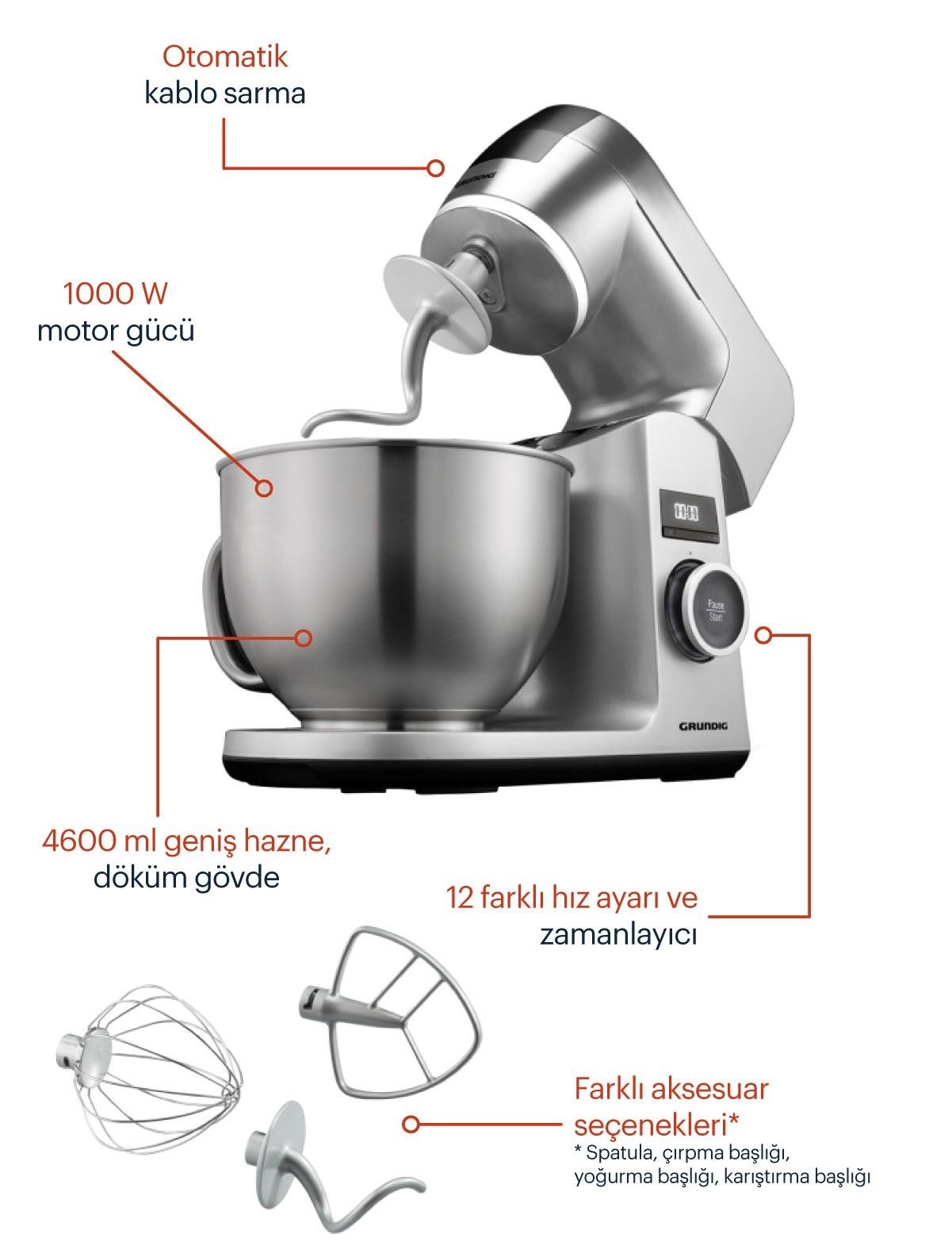 Grundig Mutfak Robotu Hamur Yoğurma Makinesi