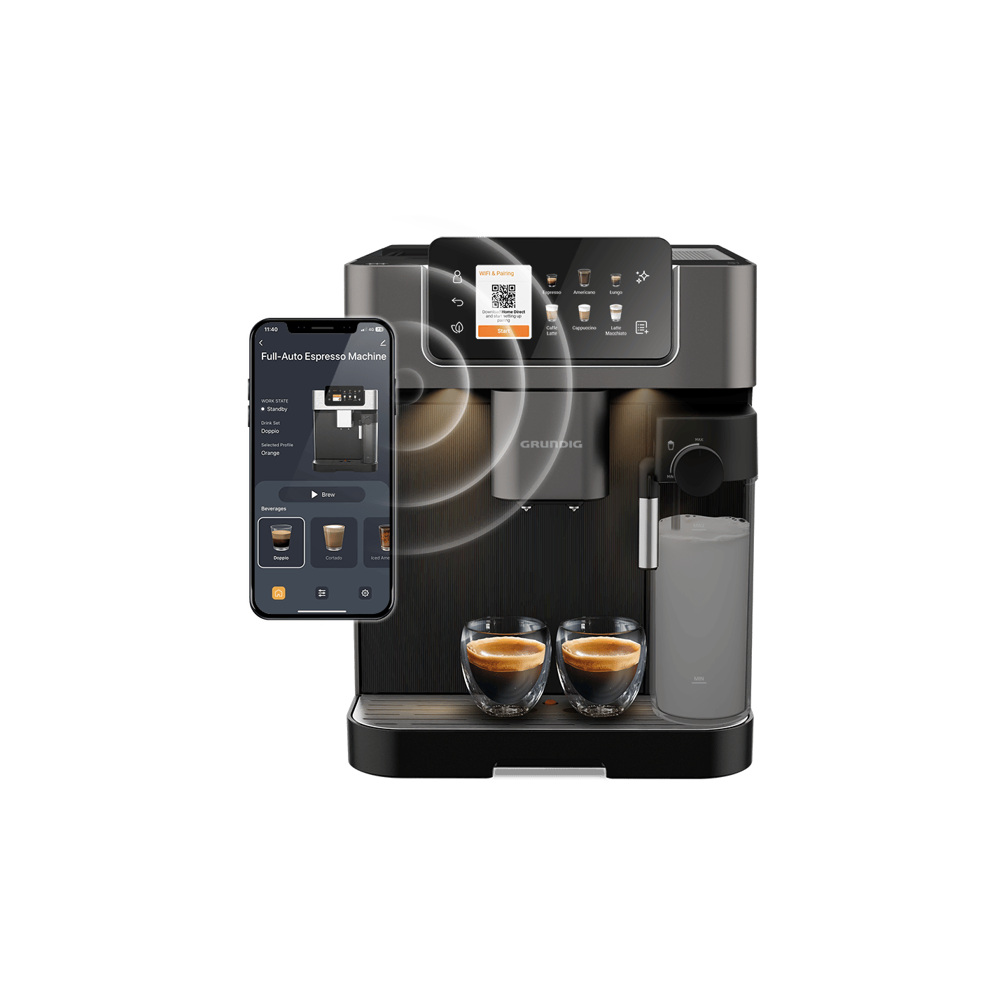 Grundig Delisia Tam Otomatik HomeWhiz WIFI Kahve Makinesi