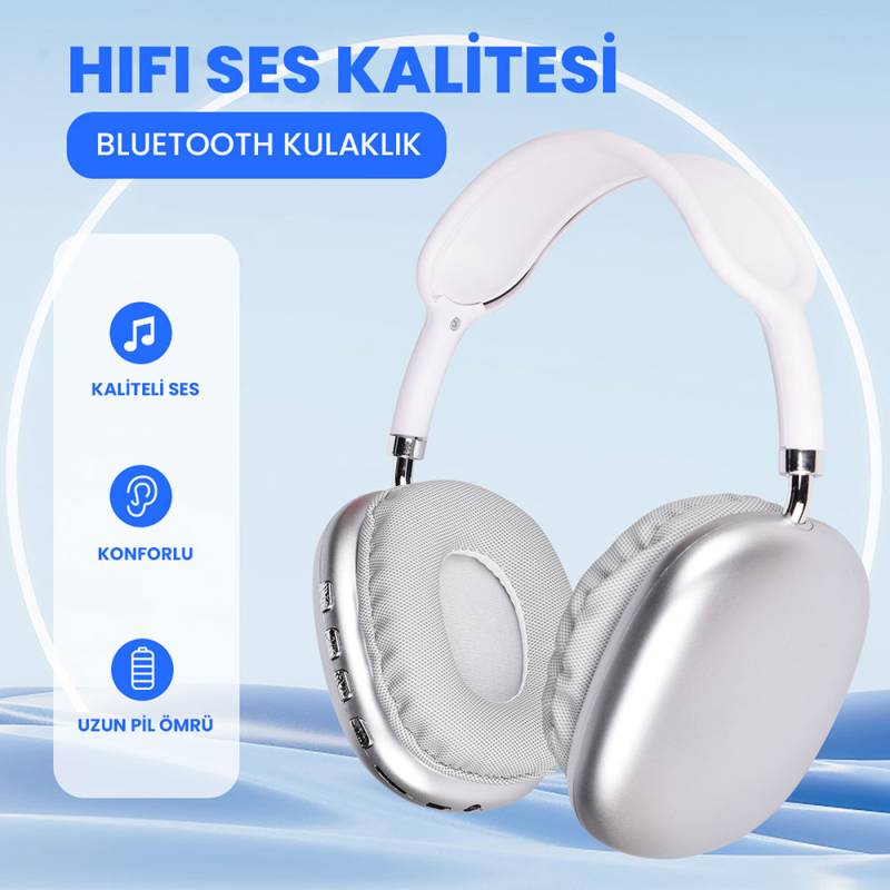 Lapas Hi-Fi Ses Kalitesi Ayarlanabilir ve Katlanabilir Kulak Üstü Bluetooth Kulaklık Yeşil