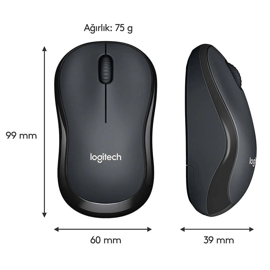 Logitech Sessiz Kablosuz Mouse Siyah