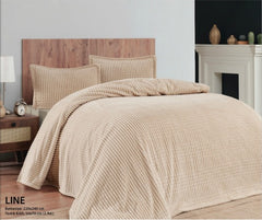 Merinos Modern Line 3 Parça Çift Kişilik Battaniye Seti