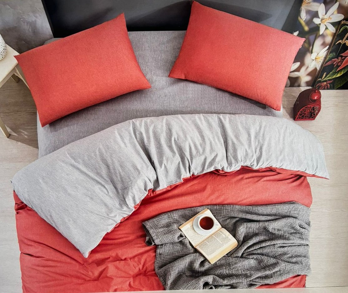 Moda Home Ranforce Çift Kişilik Nevresim Takımı Nar Çiçeği