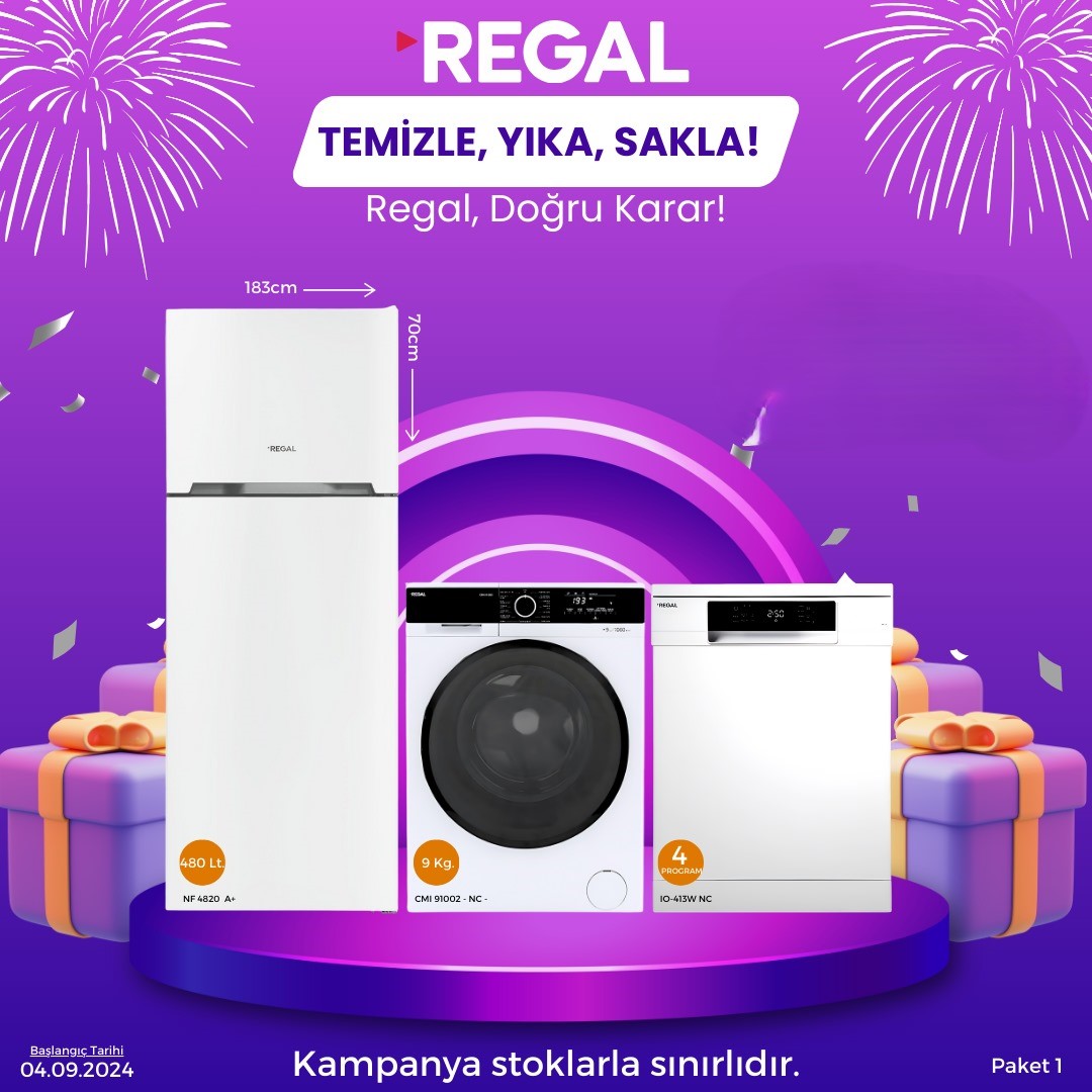 Regal Beyaz Eşya Kampanya Paket 1