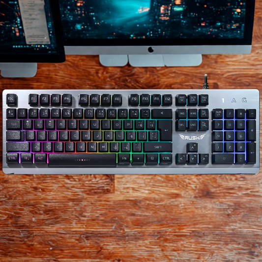 Rush Donzel Sese Duyarlı RGB Mekanik Hisli Gamer Oyuncu Klavyesi