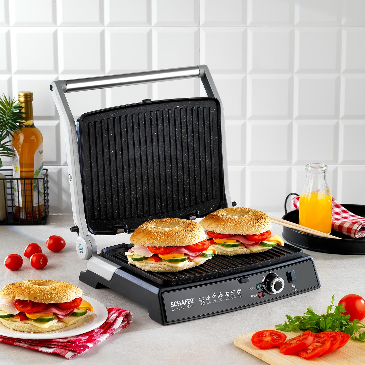 Schafer Concept Grill Tost Makinesi Siyah