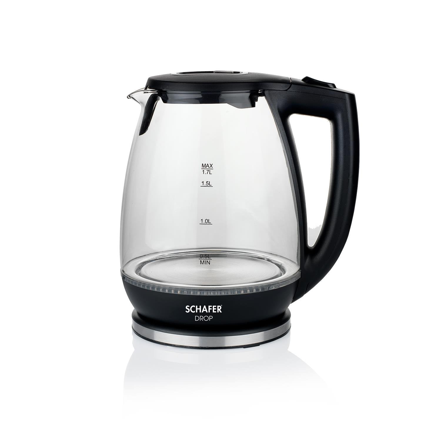 Schafer Drop 1.7 Lt Cam Su Isıtıcı Kettle Siyah