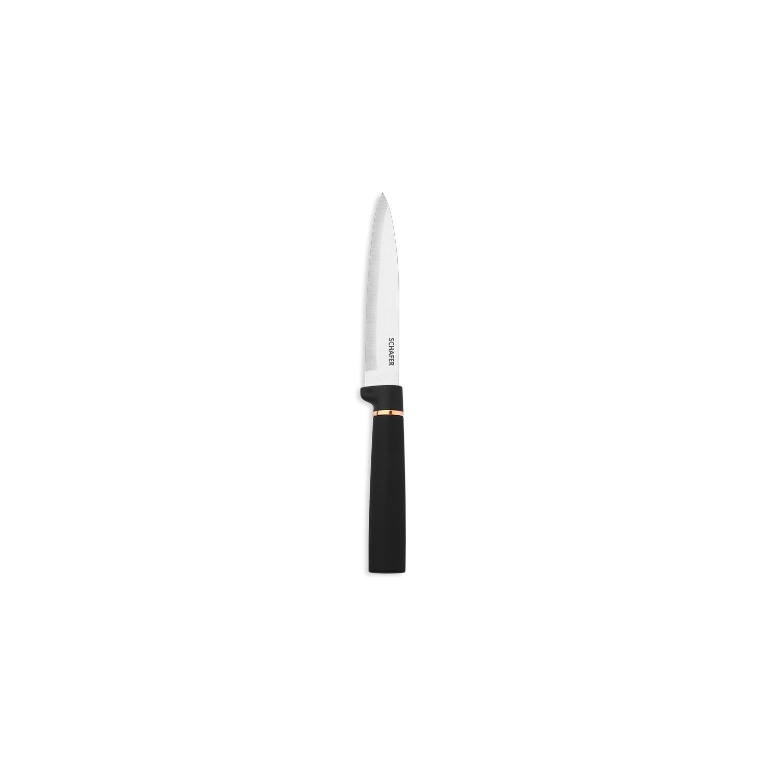 Schafer Forge 6 Parça Bloklu Bıçak Seti Siyah