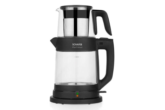 Schafer Optimal Elektrikli Cam Çay Makinesi Siyah