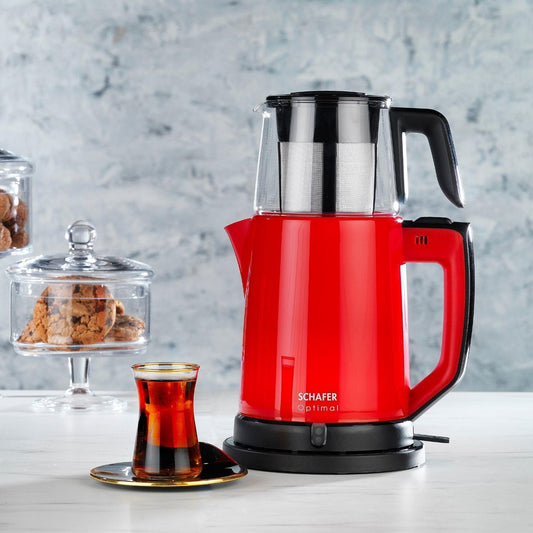 Schafer Optimal Plus Elektrikli Çay Makinesi Kırmızı