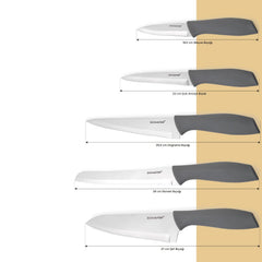 Schafer Quick Chef Bıçak Seti 5 Parça Gri