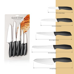 Schafer Quick Chef Bıçak Seti 5 Parça Siyah