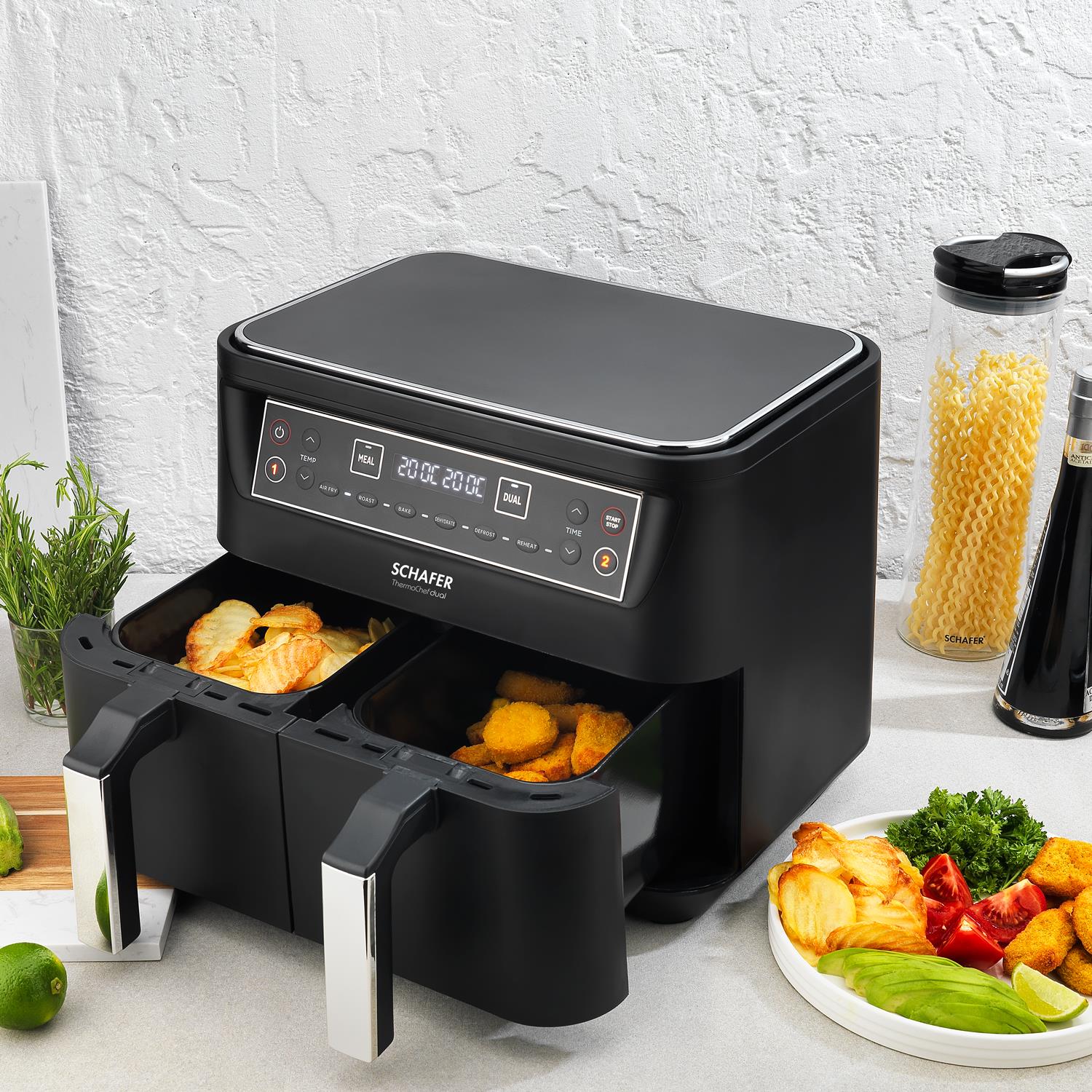 Schafer Thermochef Dual Dijital Airfryer Sıcak Hava Fritözü