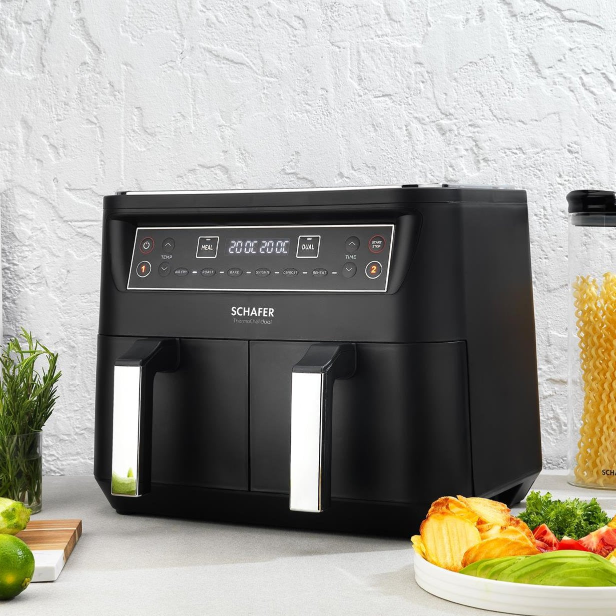 Schafer Thermochef Dual Dijital Airfryer Sıcak Hava Fritözü