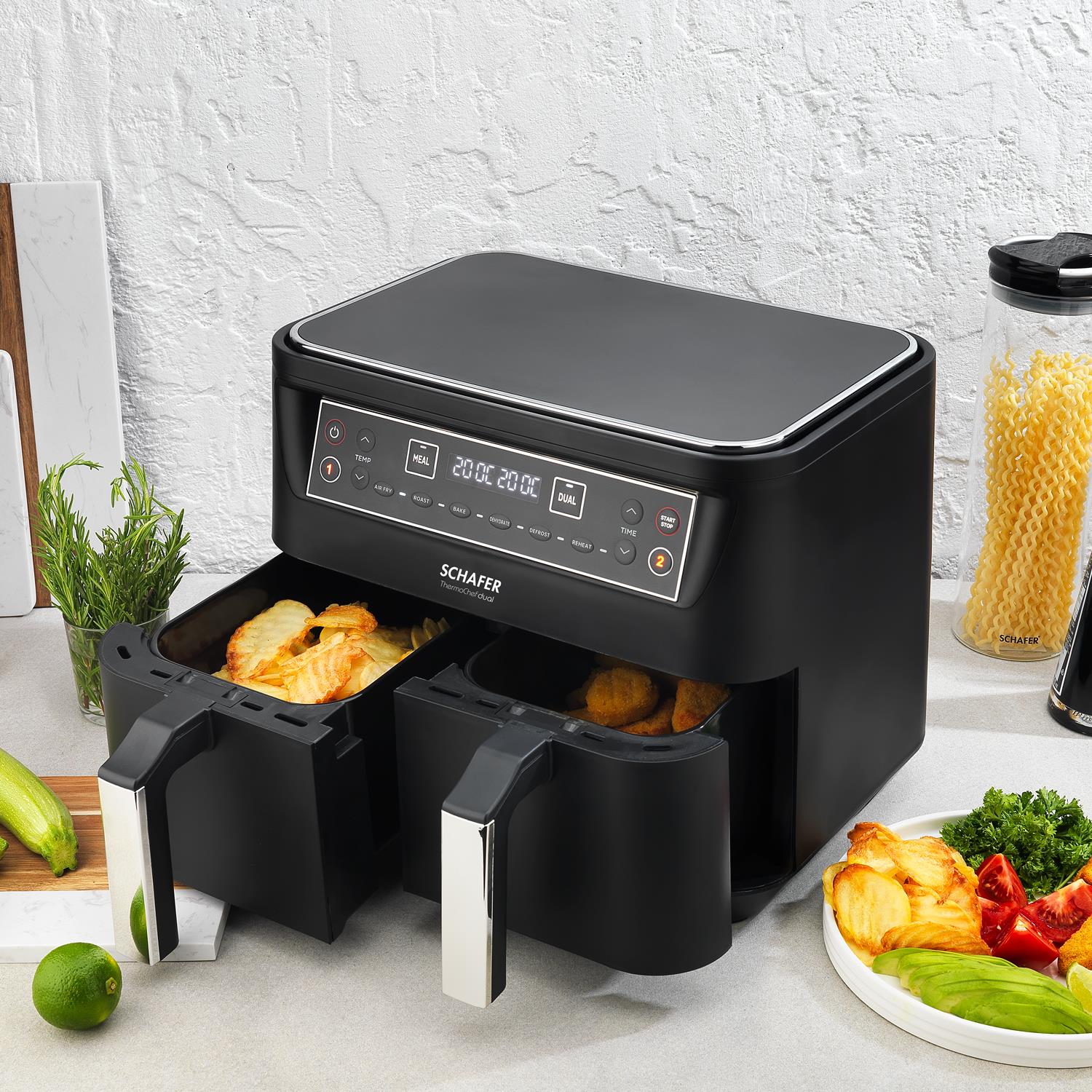 Schafer Thermochef Dual Dijital Airfryer Sıcak Hava Fritözü