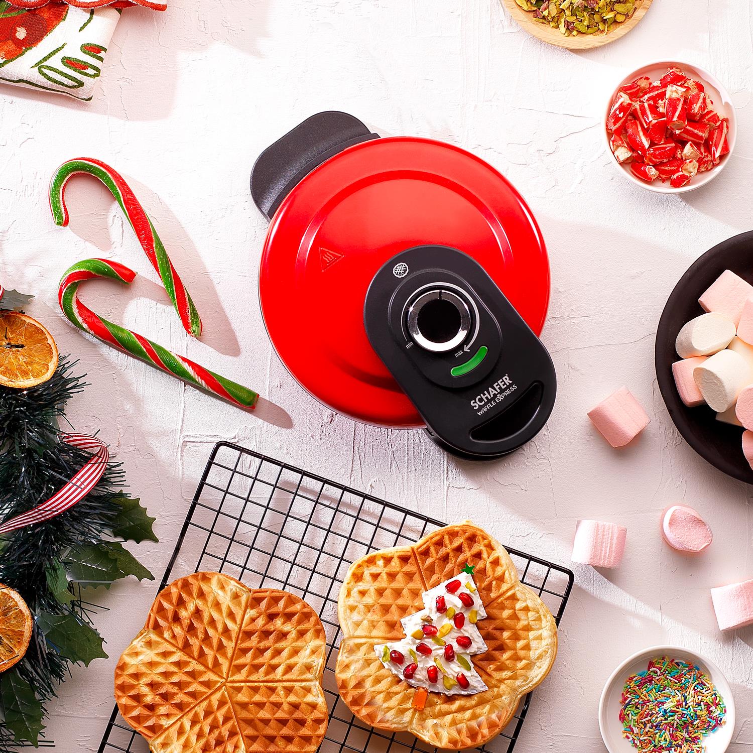 Schafer Waffle Express Waffle Makinesi Kırmızı