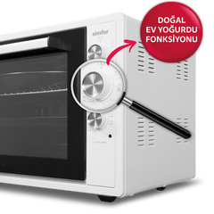 Simfer 70 Lt 1800 W 6 Fonksiyon XXL Turbo Midi/Mini Fırın Beyaz