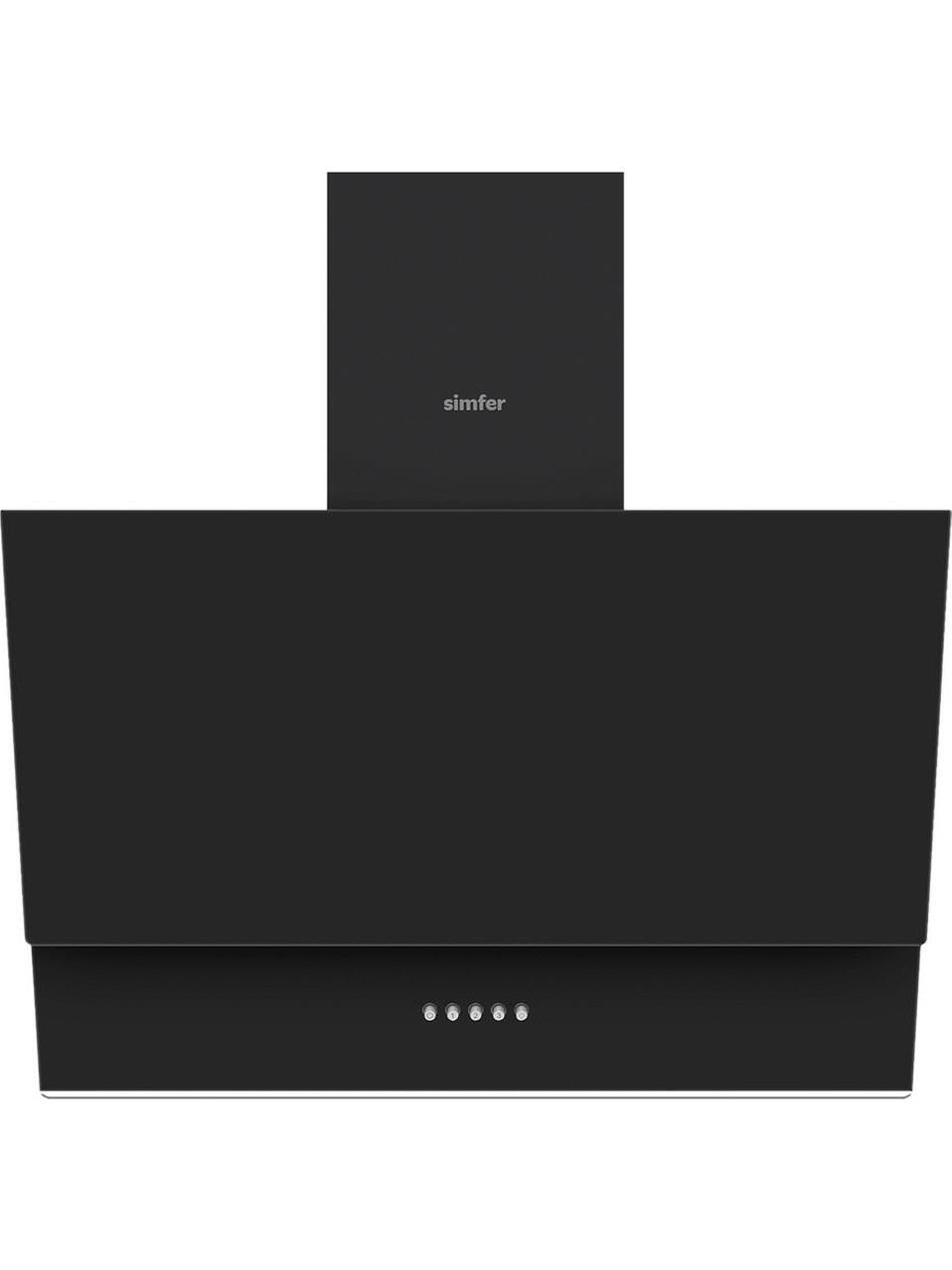 Simfer Premium Duvar Tipi Cam Davlumbaz Siyah