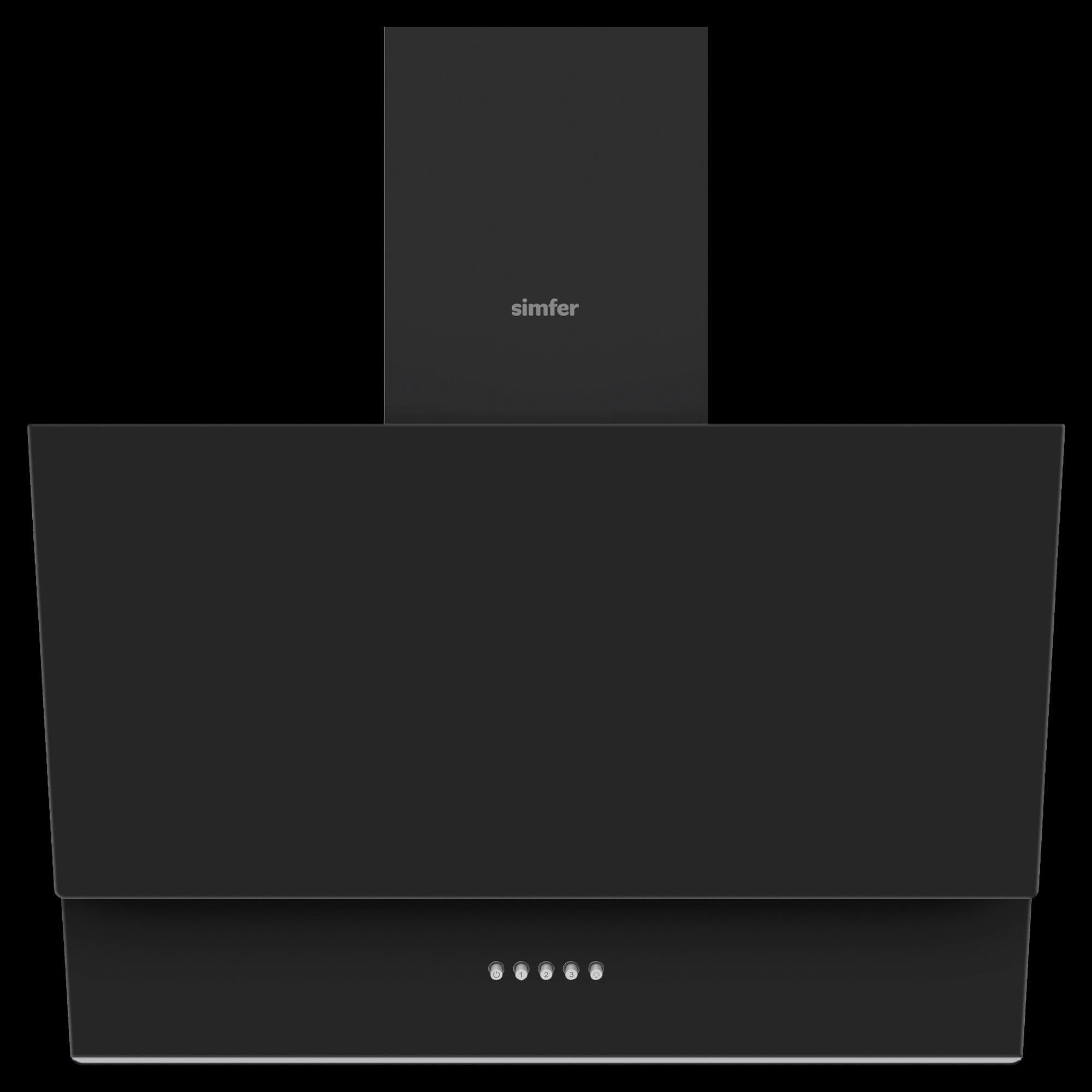 Simfer Premium Duvar Tipi Cam Davlumbaz Siyah