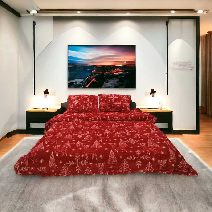 Orkide Welsoft Özel Seri Snowred 1,5 Kişilik Nevresim Takımı