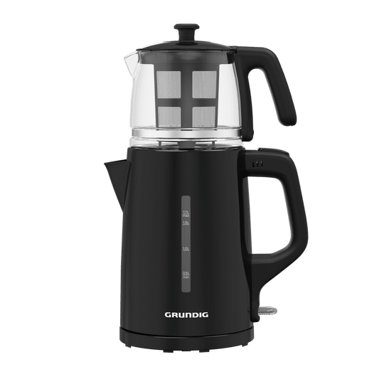 Grundig 3.2 Lt Cam Demlikli Çay Makinesi Siyah