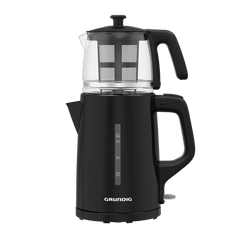 Grundig 3.2 Lt Cam Demlikli Çay Makinesi Siyah