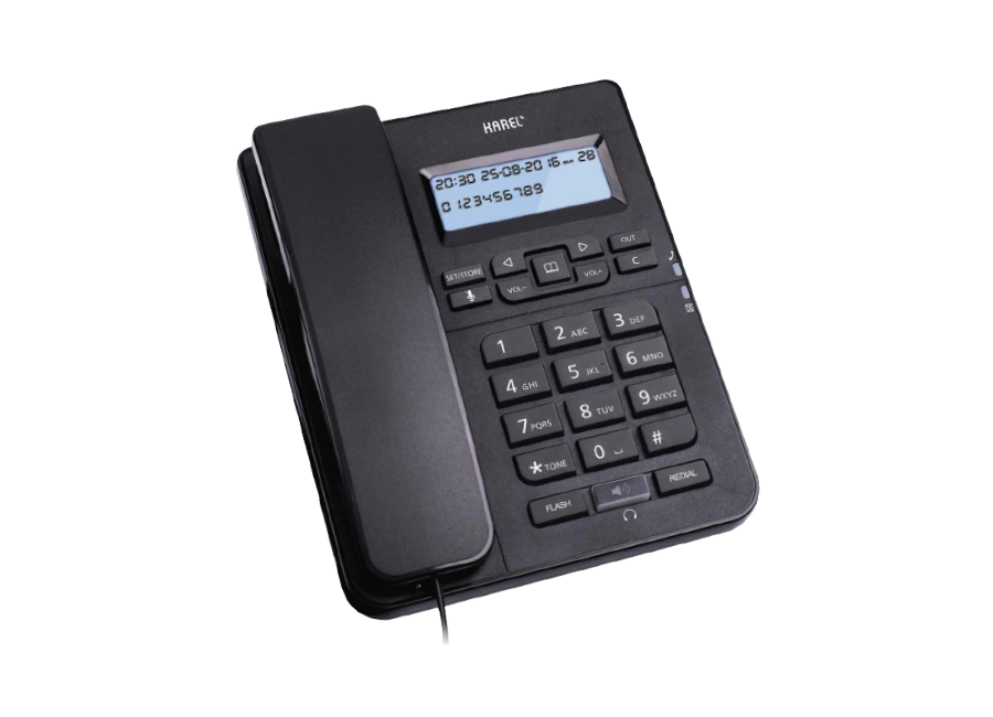Karel Ekranlı Masa Telefonu Siyah