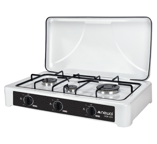 Newal 3 Gözlü Setüstü Gazlı Ocak Beyaz