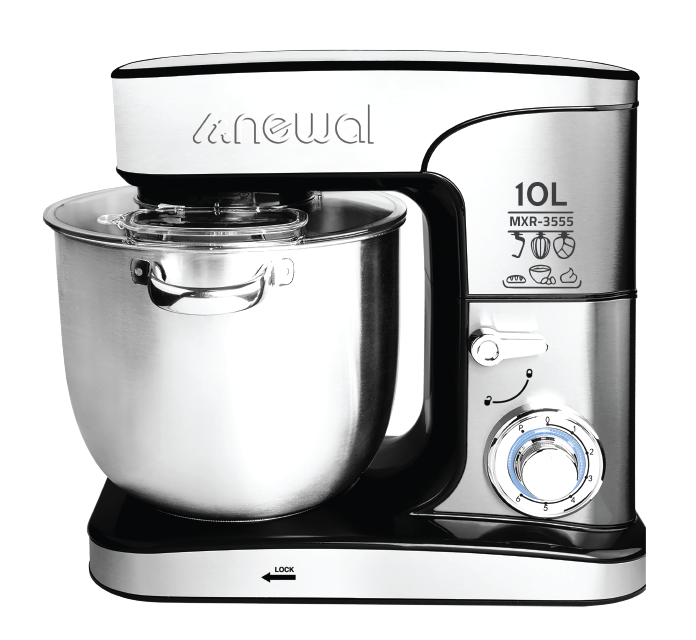 Newal 10 Lt Paslanmaz Çelik Hazne LED Stand Mikser Inox