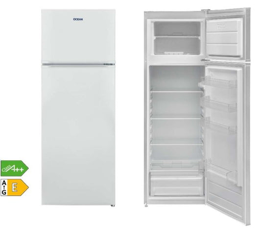 Ocean A++ Enerji Sınıfı LED Aydınlatmalı Çift Kapılı Buzdolabı Beyaz