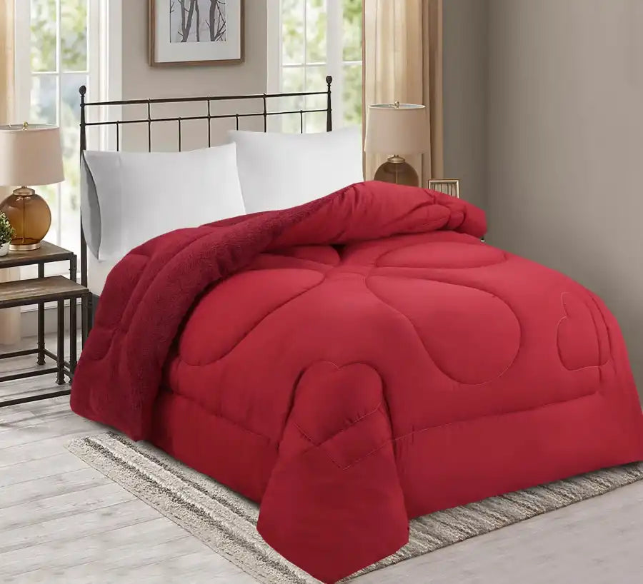 Orkide Welsoft Comforter Çift Kişilik Yorgan Kırmızı