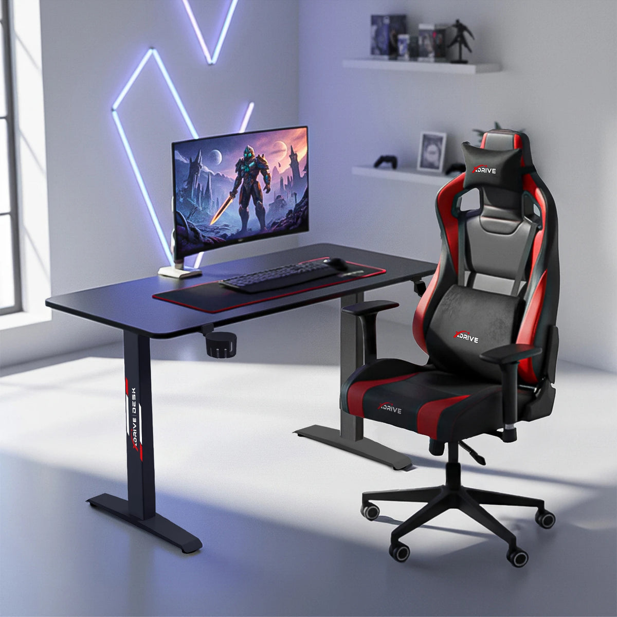 XDrive Rüzgar Oyuncu Masası Siyah 140x60 Cm