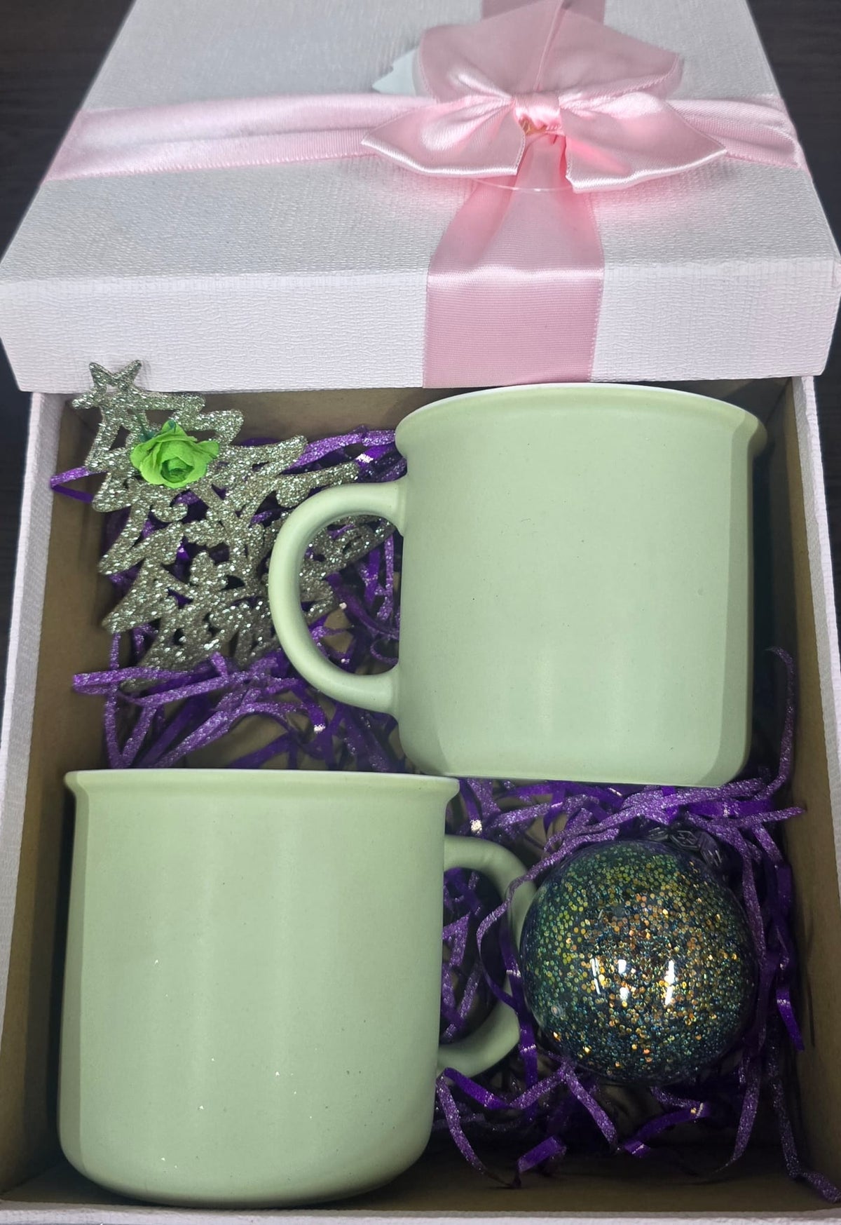 İkili 350 ML Mug Kupa Bardak Yeşil